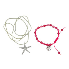 [7241_0717-02] SWAROVSKI 스와로브스키 불가사리목걸이&비즈팔찌