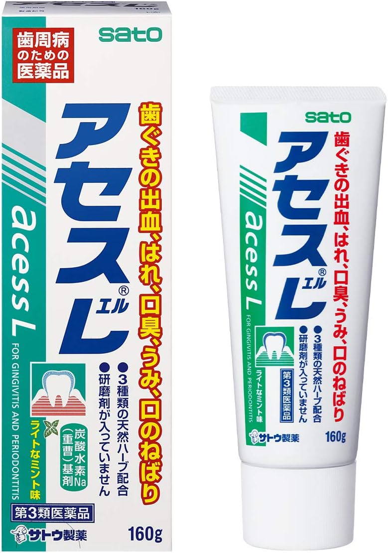 [N-0162-3] 치주염 아세스L 160g 라이트한 민트맛
