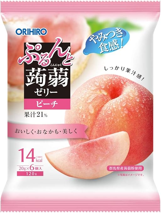 [N-0106] 오리히로 곤약젤리 복숭아맛 6개입X6봉지